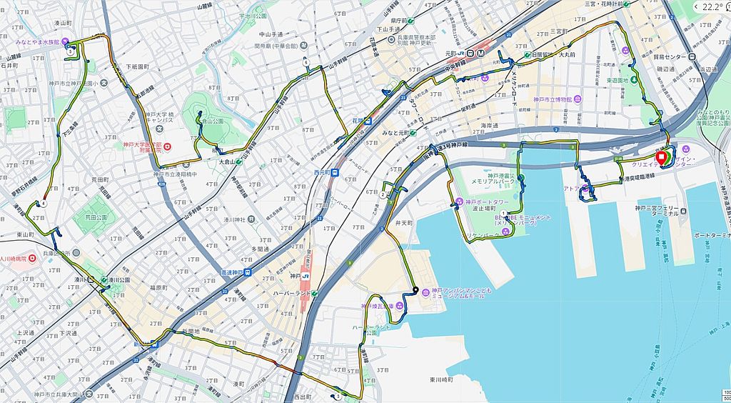 走行GPXのルートマップ